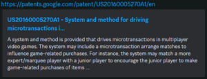 Discord chat message. URL hyperlinked with auto embedded content